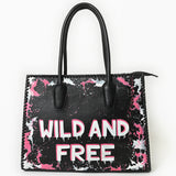 Never Mind Tote Genuine Leather Women Bag Western Handbag Purse