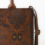American Darling Tote Bag Beautifully Embossed Genuine Leather women bag