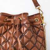 American Darling Bucket Chain Strap Genuine Leather Women Bag Western Handbag Purse