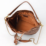 American Darling Bucket Chain Strap Genuine Leather Women Bag Western Handbag Purse