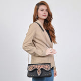 American Darling Small Crossbody Bag Beautifully Hand Tooled Leather women