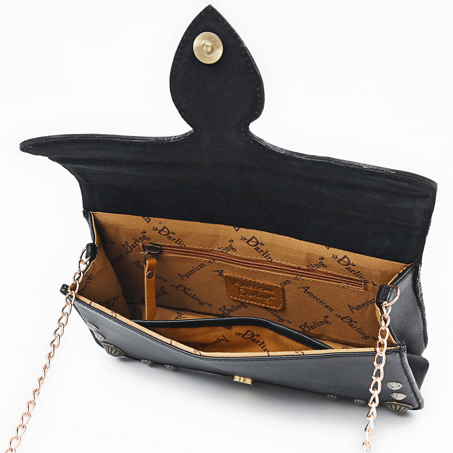 American Darling Small Crossbody Bag Beautifully Hand Tooled Leather women