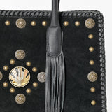 American Darling Tote Genuine Suede Leather Women Bag Western Handbag