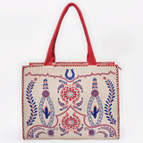 American Darling Tote Beautifully Leather Embroidered Design women handbag