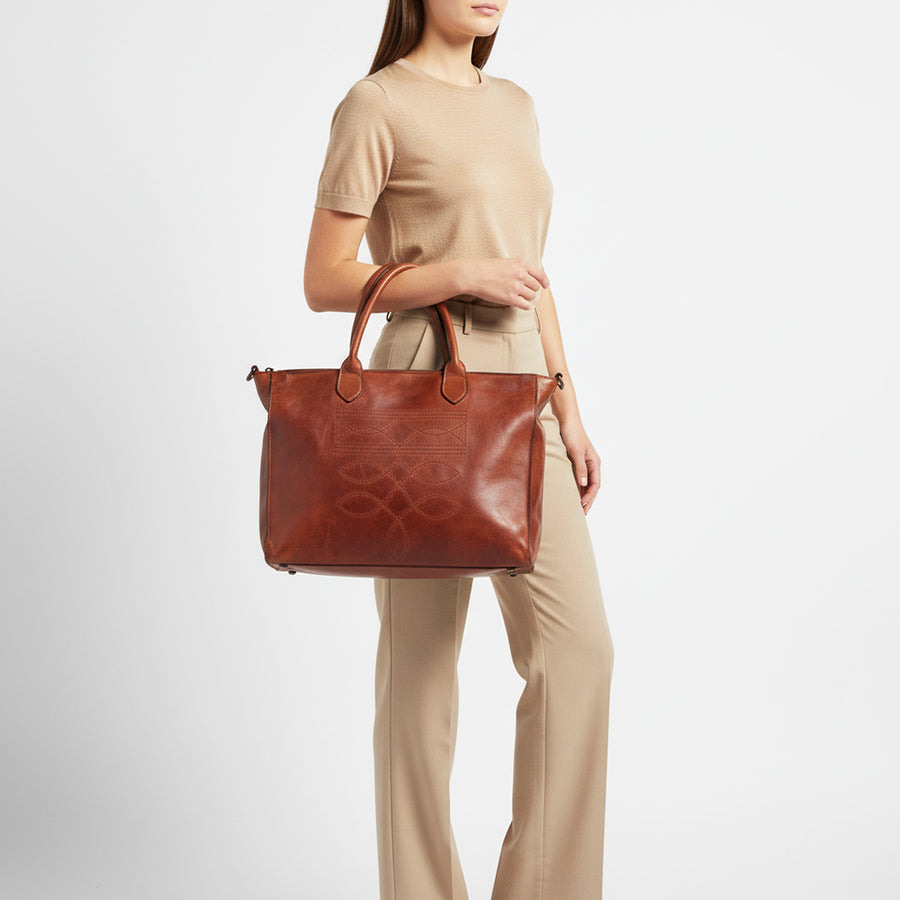 Spaghetti Western Tote Genuine Leather women bag handbag purse