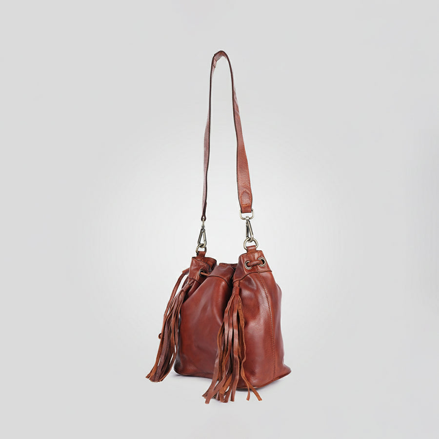 Spaghetti Western Bucket Genuine Leather women bag handbag purse - Uhorse