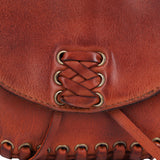 Spaghetti Western Vallero Handcrafted Leather Saddle Bag Premium Full Grain Crossbody Whipstitch Travel Purse