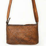 American Darling Crossbody Bag Beautifully Basketweave tooled Genuine Leather women bag
