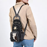 American Darling Sling Beautifully Hand Tooled Suede Genuine Leather women bag