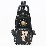 American Darling Sling Beautifully Hand Tooled Suede Genuine Leather women bag