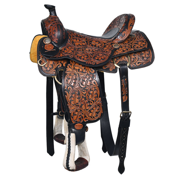 Hilason Western Horse Saddle American Leather Ranch Roping Cowboy - Uhorse