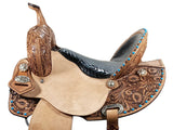 Hilason Western Horse Barrel Racing Wooden Tree American Leather Saddle
