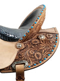 Hilason Western Horse Barrel Racing Wooden Tree American Leather Saddle