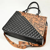 American Darling Tote Quilted Hand Tooled Genuine Leather Women Bag Western Handbag