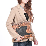 American Darling Portfolio Bag Croc Genuine Leather Women's Handbag Purse