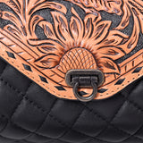 American Darling Crossbody Bag Quilted Hand Tooled Genuine Leather Handbag