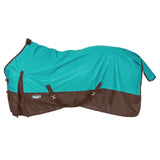 69 In Tough1 Western Horse 600D Turnout Sheet Black / Turquoise Waterproof Waterproof Winter Protective Sheet