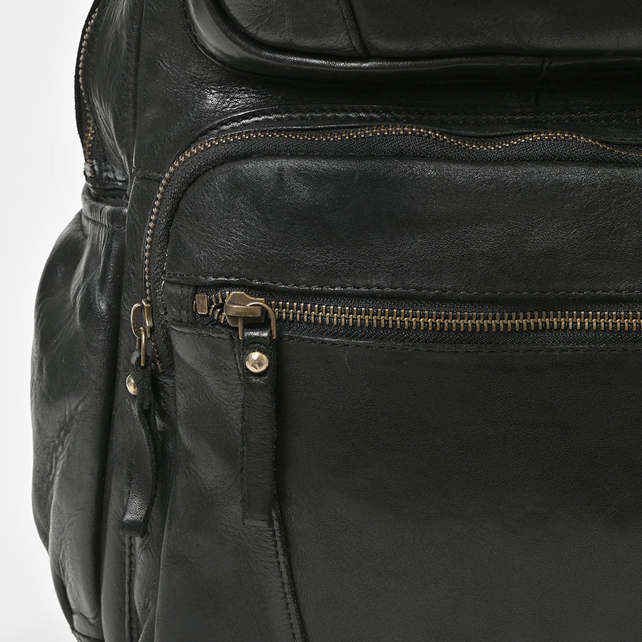 Spaghetti Western Vegetable Tanned Full Grain Genuine Leather Backpack for Travel & Laptop Bag for Men & Women YKK Zippers