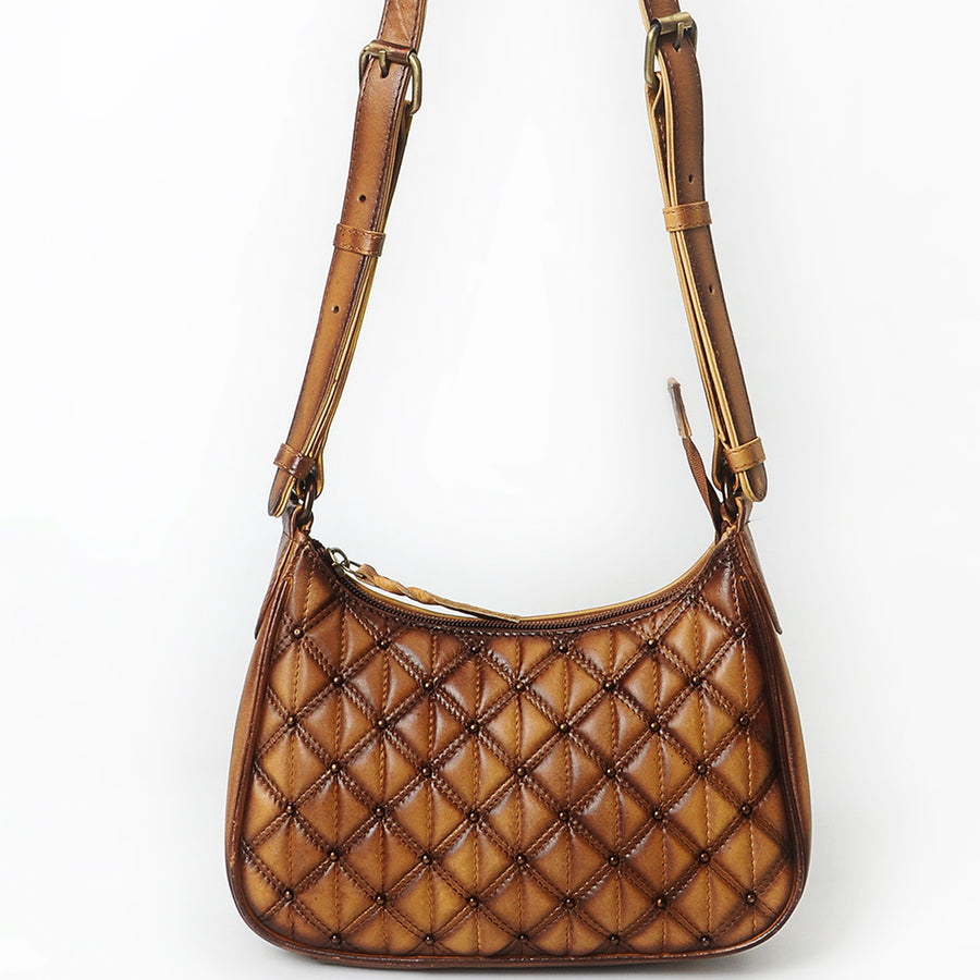 American Darling Hobo Bag Beautifully Quilted Genuine Leather women