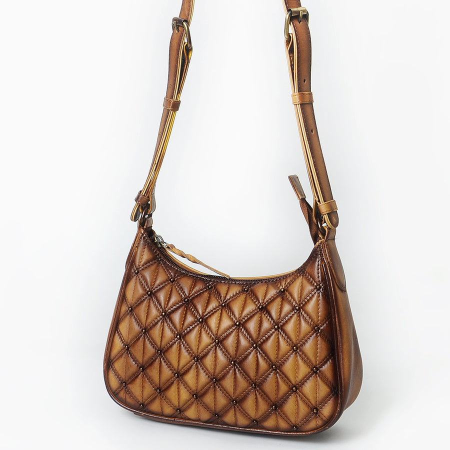 American Darling Hobo Bag Beautifully Quilted Genuine Leather women bag - Uhorse