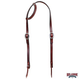 HILASON Western Horse Genuine Leather One Ear Headstall Tack Plain Dark Brown