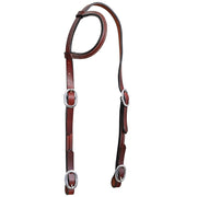 HILASON Western Horse Genuine Leather One Ear Headstall Tack Plain Dark Brown