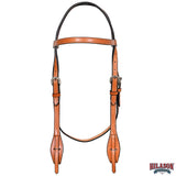 HILASON Western Horse American Leather Headstall Tack Plain Tan