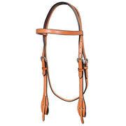 HILASON Western Horse Genuine Leather Headstall Tack Plain Tan