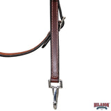 HILASON Western Horse American Leather Headstall Tack Plain Dark Brown