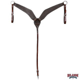 HILASON Western Horse American Leather Breast Collar Tack Basketweave Dark Brown