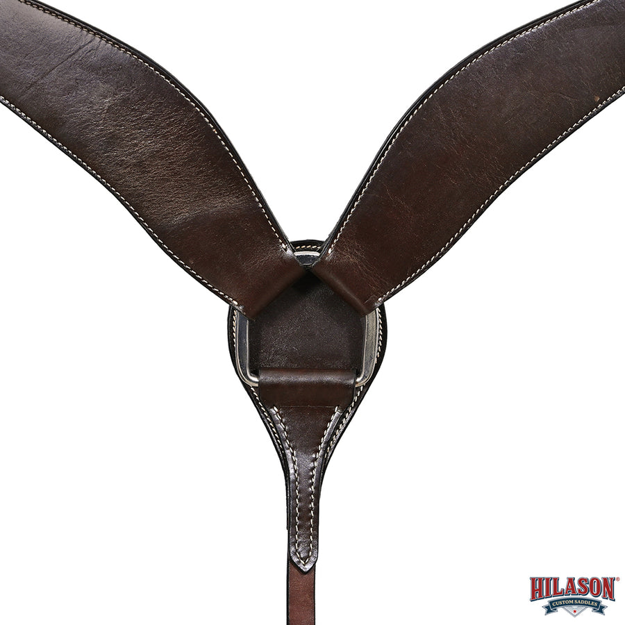 HILASON Western Horse Genuine Leather Breast Collar Tack Plain Dark Brown