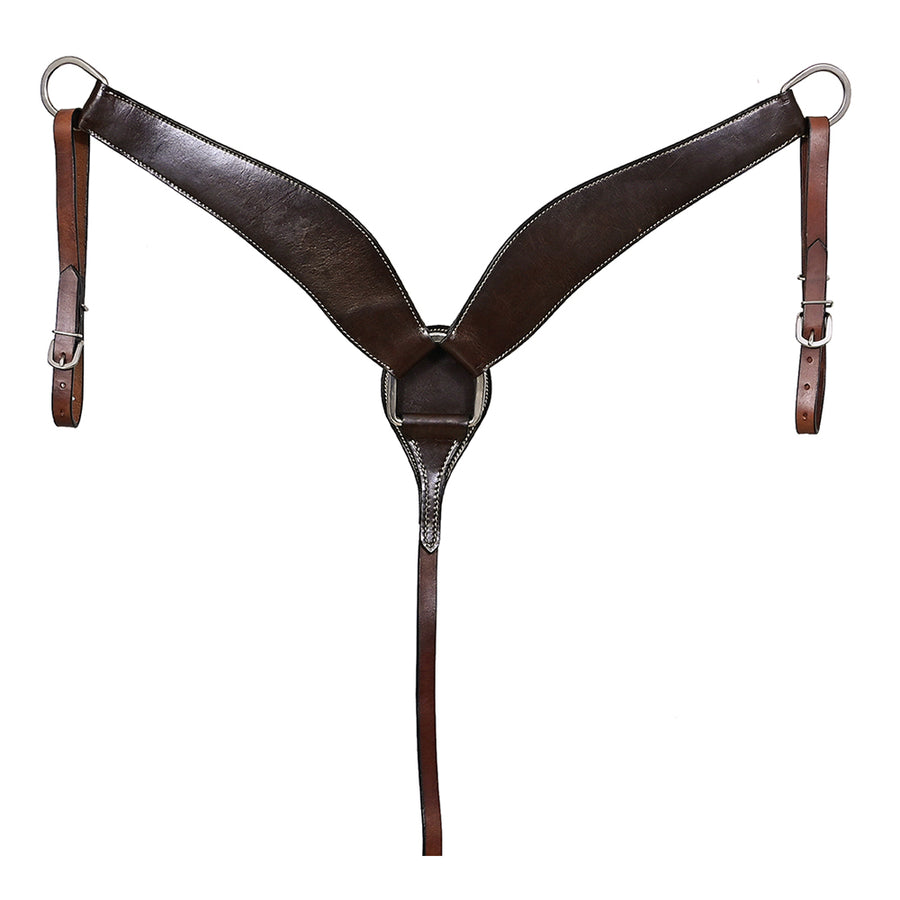 HILASON Western Horse Genuine Leather Breast Collar Tack Plain Dark Brown - Uhorse