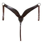 HILASON Western Horse Genuine Leather Breast Collar Tack Plain Dark Brown