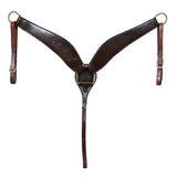 HILASON Western Horse American Leather Breast Collar Tack Plain Dark Brown