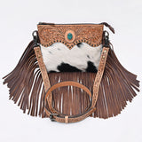 American Darling Crossbody Beautifully hand tooled Hair On Genuine Leather women handbag