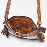 American Darling Crossbody Beautifully hand tooled Hair On Genuine Leather women handbag