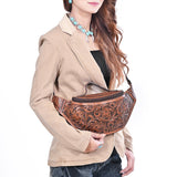 American Darling Fanny Pack Hand Tooled Genuine Leather Women's Handbag