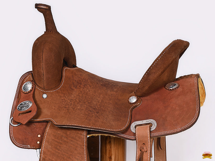 Hilason Western Horse Saddle Barrel Racing Trail Pleasure Genuine Leather Brown