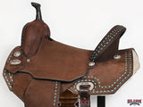 Hilason Western Horse Flex Tree Saddle American Leather Trail Barrel