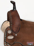 Hilason Western Horse Flex Tree Saddle American Leather Trail Barrel