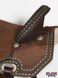 Hilason Western Horse Flex Tree Saddle American Leather Trail Barrel