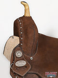 Hilason Western Horse Flex Tree Saddle American Leather Trail Barrel