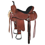 Hilason W. H. Flex Tree Saddle American Leather Trail Barrel by Hilason – Cowboy and equestrian accessories