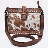 American Darling Crossbody Beautifully hand tooled Hair On Genuine Leather women handbag