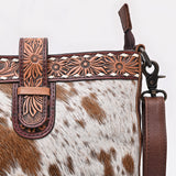 American Darling Crossbody Beautifully hand tooled Hair On Genuine Leather women handbag