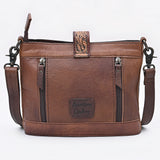 American Darling Crossbody Beautifully hand tooled Hair On Genuine Leather women handbag