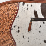 American Darling Hair on Hand Tooled Genuine Western Leather Gun Case| Shoulder Bag Case with Adjustable Strap