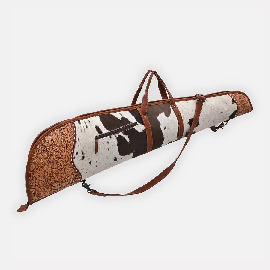 American Darling Hair on Hand Tooled Genuine Western Leather Gun Case| Shoulder Bag Case - Uhorse