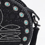 American Darling Canteen Bag Hand Tooled Genuine Leather Women's Handbag