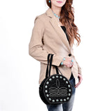 American Darling Canteen Bag Hand Tooled Genuine Leather Women's Handbag